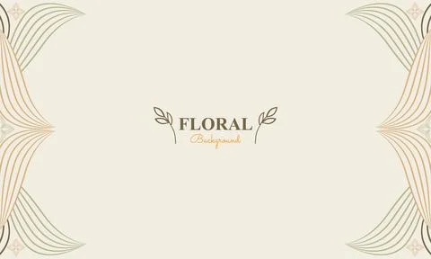 Natural floral background with abstract natural shape, leaf and floral orna.. Stock Illustration