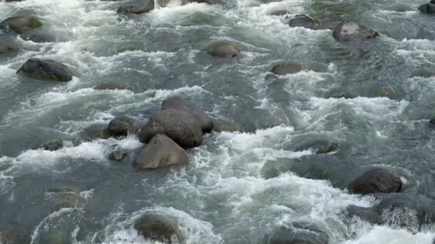 The Natural Flow of Rocky Rivers Stock Footage 270152813