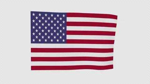 Natural Fluttering United States Loop Alpha Channel 库存影片 343048731