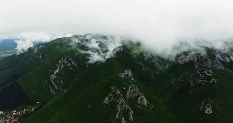 Natural Formation Of Rain Clouds In Action Tropical Karst Mountain Range Covered Stock Footage 300442220