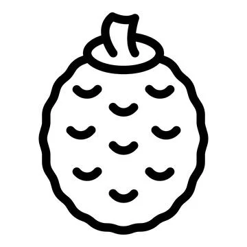 Natural fruit icon outline vector. Exotic vitamin Stock Illustration