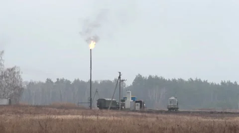 Natural gas torch Stock Footage 46792616