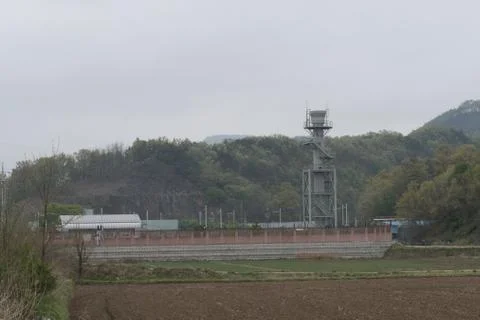 Natural gas vent stack Foto stock