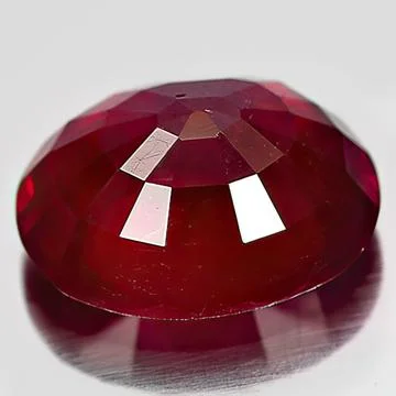 Natural gemstone red ruby on white background Foto stock