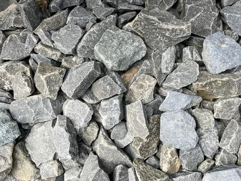 Natural Gray Stone Aggregates for Construction Projects Fotos Stock