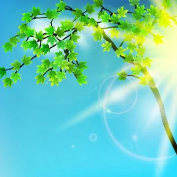 Natural green background. Stock Illustration