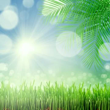 Natural green background with selective focus Ilustración de archivo