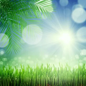 Natural green background with selective focus Illustrazione stock