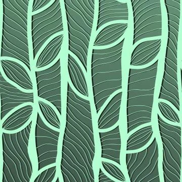 Natural green leaf seamless pattern Stock Illustration