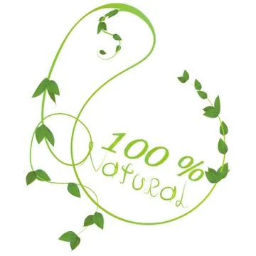 Natural with green leafs Stock Illustration