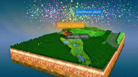 Natural Greenhouse effect 3D Stock Footage 317244902