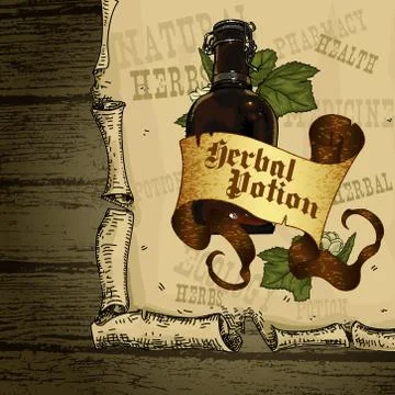 Natural herbs Illustrazione stock