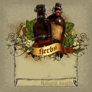 Natural herbs Stock-Illustration