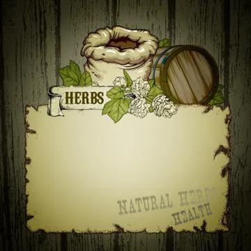 Natural herbs Illustrazione stock