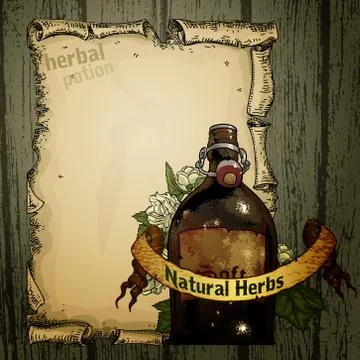 Natural herbs Stock Illustration