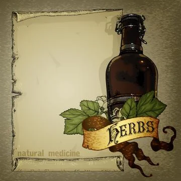 Natural herbs Stock Illustration