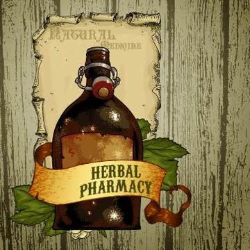 Natural herbs Stock Illustration
