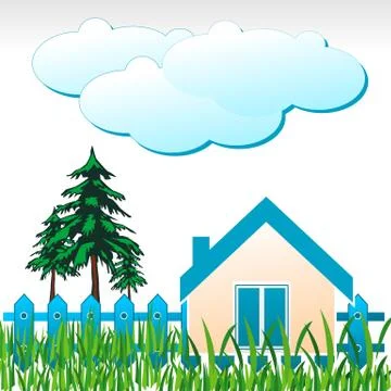Natural home Stock Illustration