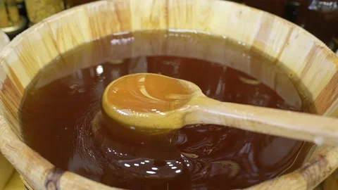 Natural honey video Stock Footage 204816039