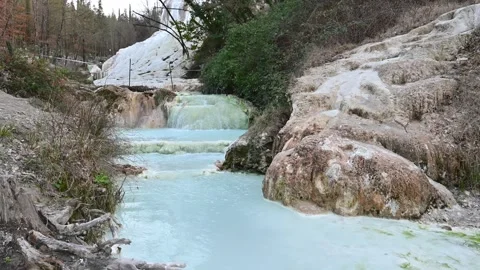 Natural hot spring in Italy Stock Footage 268448242
