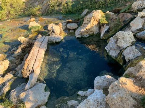 Natural Hot Spring Pool Stock Photos