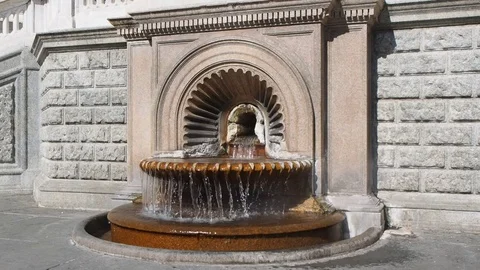 Natural Hot Termal sulphur spring  "La Bollente" Acqui Terme Stock Footage 79668490