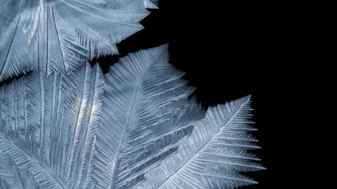 Natural ice pattern created from freezing soap bubble Stock Footage 276387750