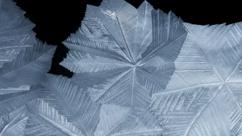 Natural ice pattern created from freezing soap bubble Stock Footage 276391492
