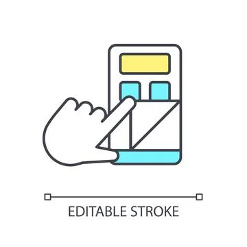 Natural interface application RGB color icon 스톡 일러스트
