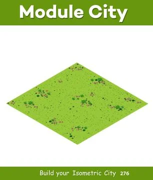 Natural isometric landscape Stock Illustration