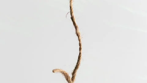 Natural jute lace loop with rustic burlap Stock Footage 137325560