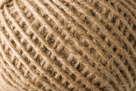 Natural jute rope texture with rustic fiber background detail Stock Photos
