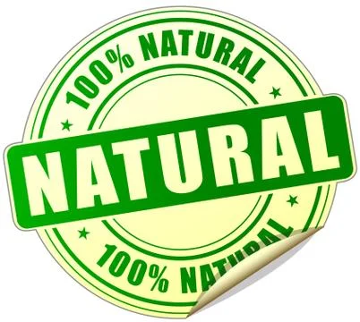 Natural label Stock Illustration