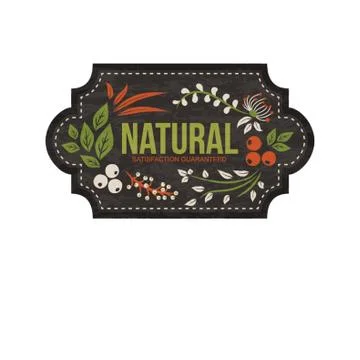 Natural Label Stock-Illustration
