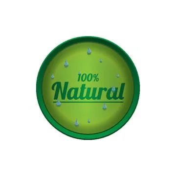 Natural Label Illustrazione stock