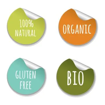 Natural Labels Stock Illustration