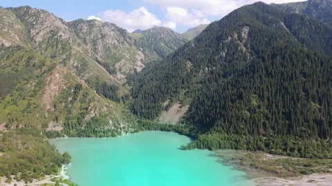 Natural Lake Landscape Reflection Speeding On Water Level Stock Footage 158071354
