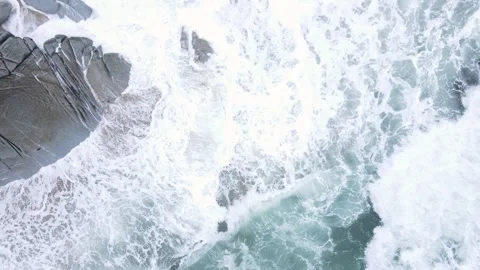 Natural landscape of coastline with cliffs view from above. Stock Footage 319456711