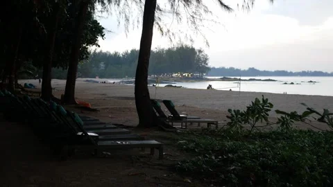 Natural landscape dramatic sunset over the sea beach surface in the sunset .. Stock-Footage 277872130