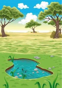 Natural landscape. Stock-Illustration