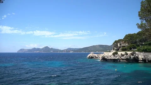 Natural landscape Mallorca Stock Footage 128348530