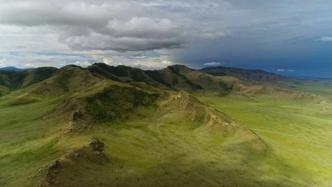 Natural  Landscape in North Mongolia Stock Footage 101788992