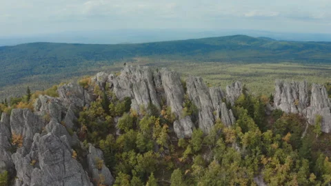 Natural landscape of rock formations. Видео 147593776