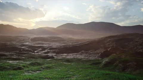 Natural Landscape With Sunset 4K Stock Footage 159651605