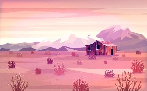 Natural landscape. Vector illustration Stock Illustration