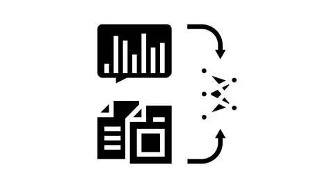 Natural language model nlp glyph icon animation Stock-Footage 326145123