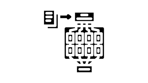 Natural language model nlp glyph icon animation Video stock 326734956