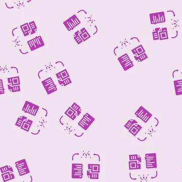 Natural language model nlp glyph seamless pattern Stock Illustration