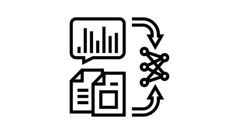 Natural language model nlp line icon animation Stock Footage 326125365