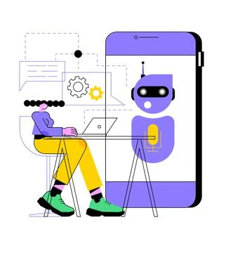 Natural language processing abstract concept vector illustration. Stock Illustration